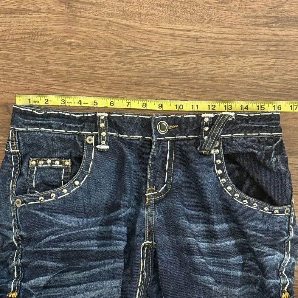 COOGI Blue Bootcut Jeans with Classic Large Detail Stitching Size 9/10